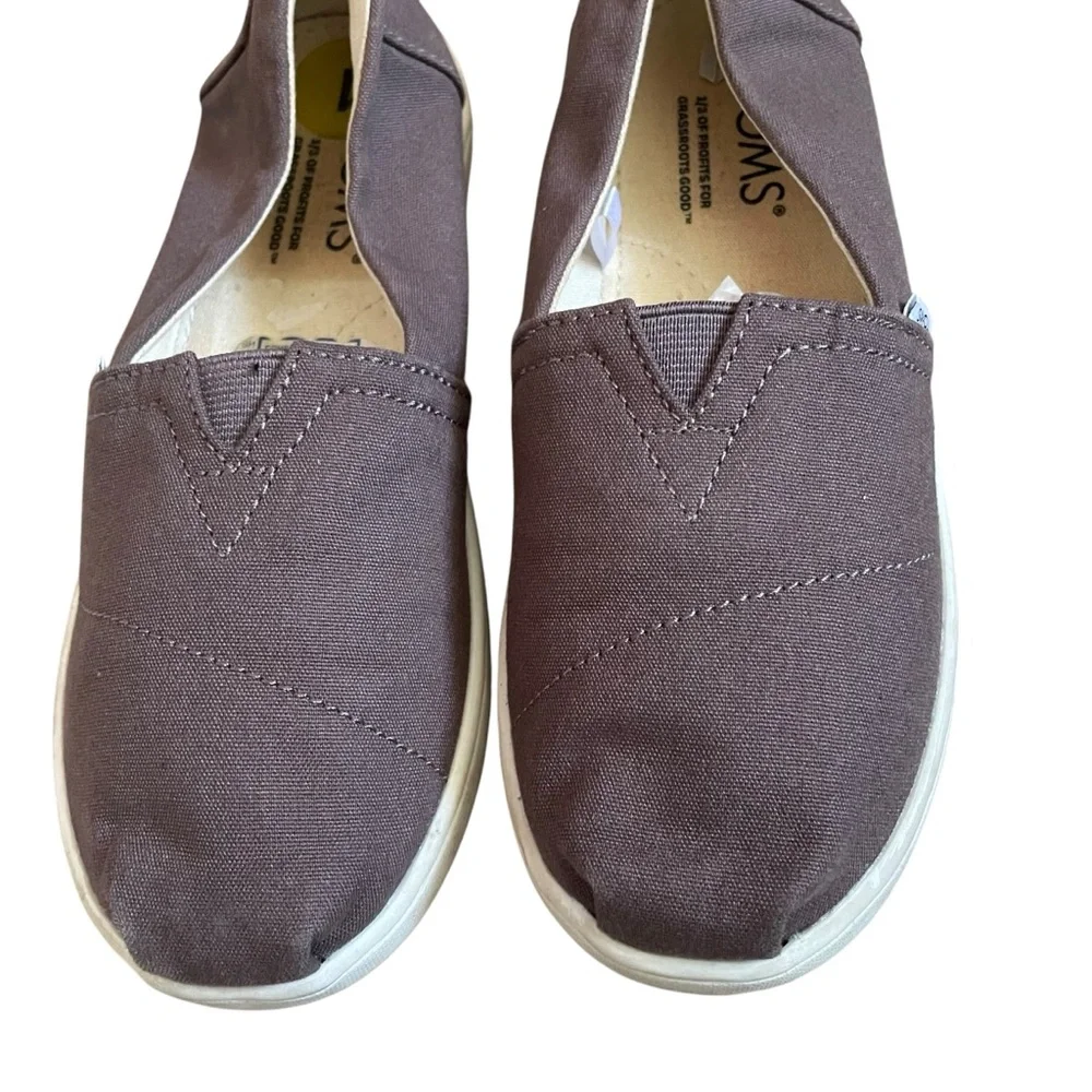 Toms Kids Alpargata Brown Loafers Comfortable Slip-Ons Size 1